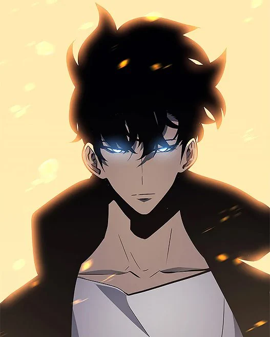 Song Jinwoo from Solo Leveling, an AI character on folk