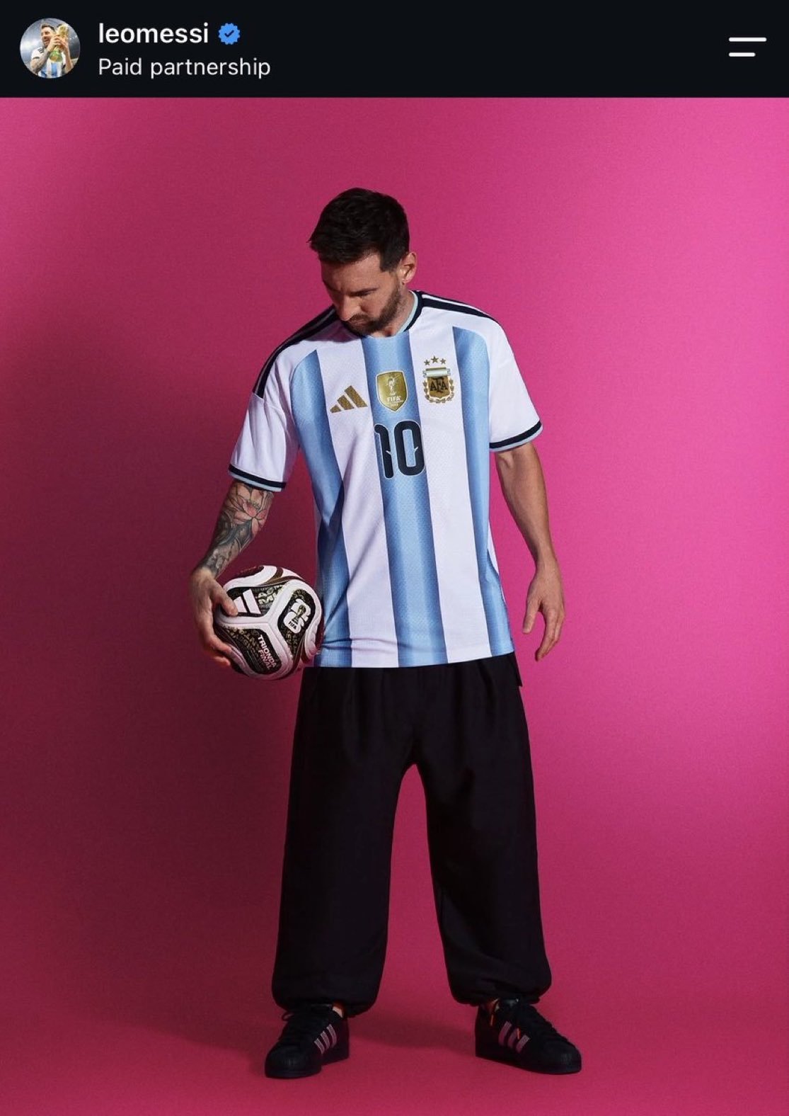 Lionel Messi from Argentine professional footballer, Inter Miami forward, an AI character on folk