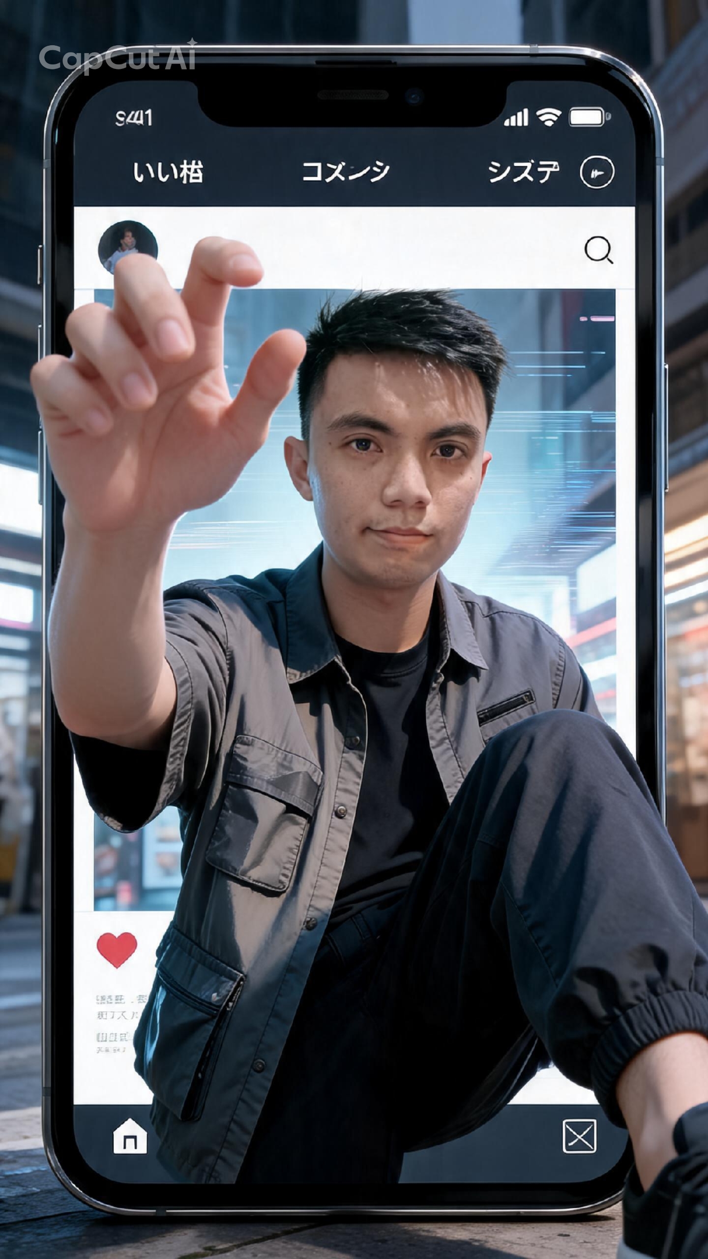 One punch man, an AI character on folk
