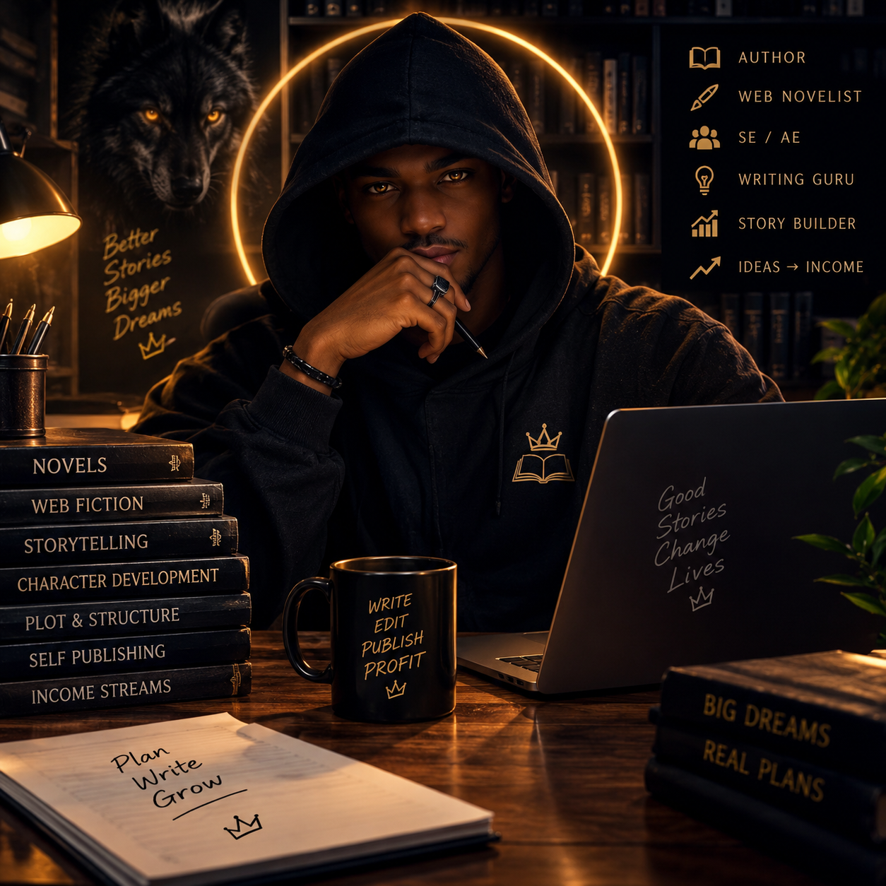 BookLord, an AI character on folk