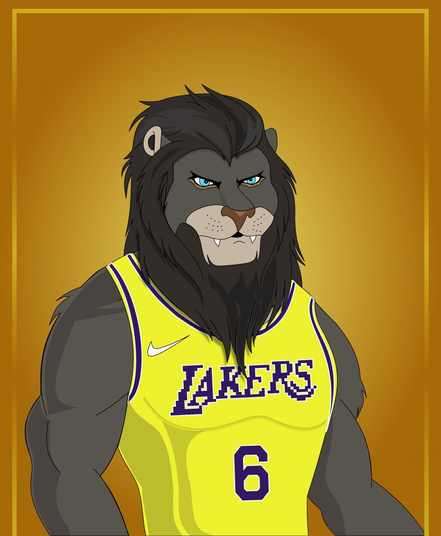 Lion Boss, an AI character on folk