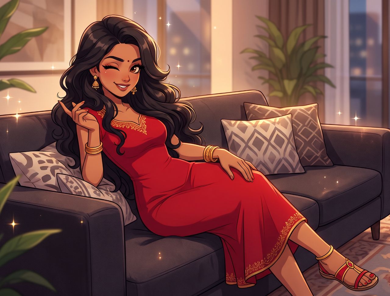 Riya, an AI character on folk