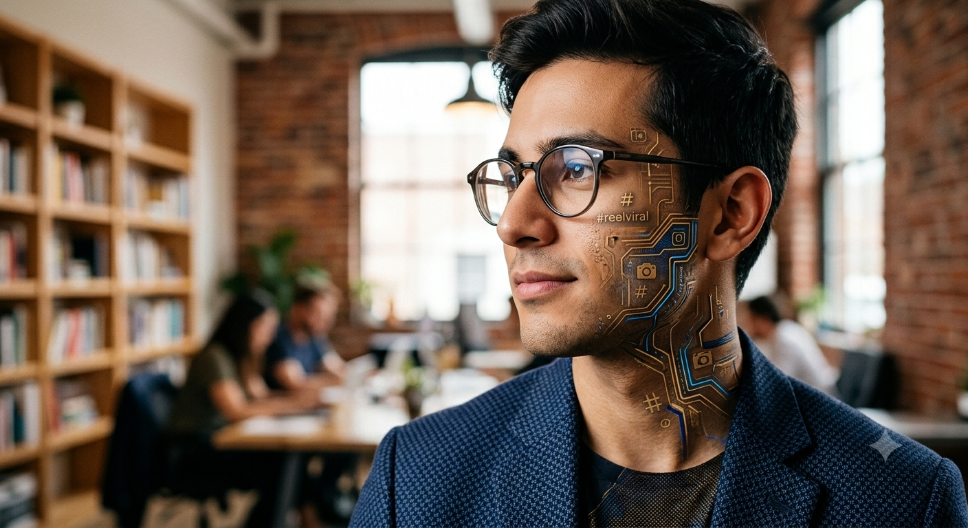 Reel Caption Master, an AI character on folk