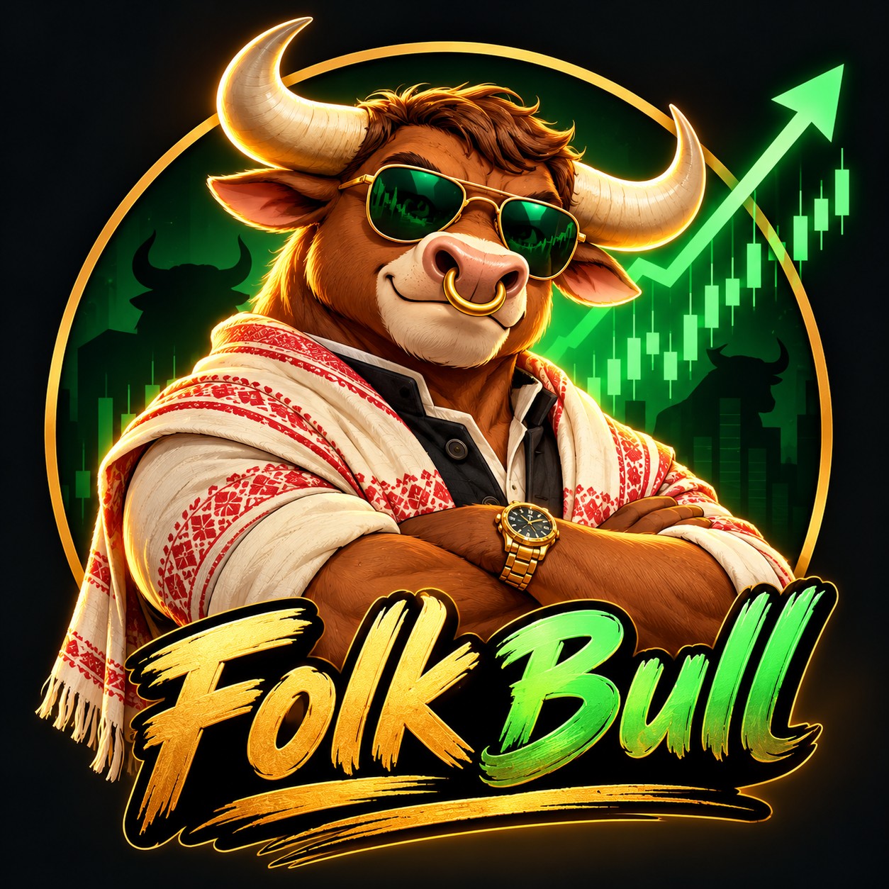 Folk Bull, an AI character on folk