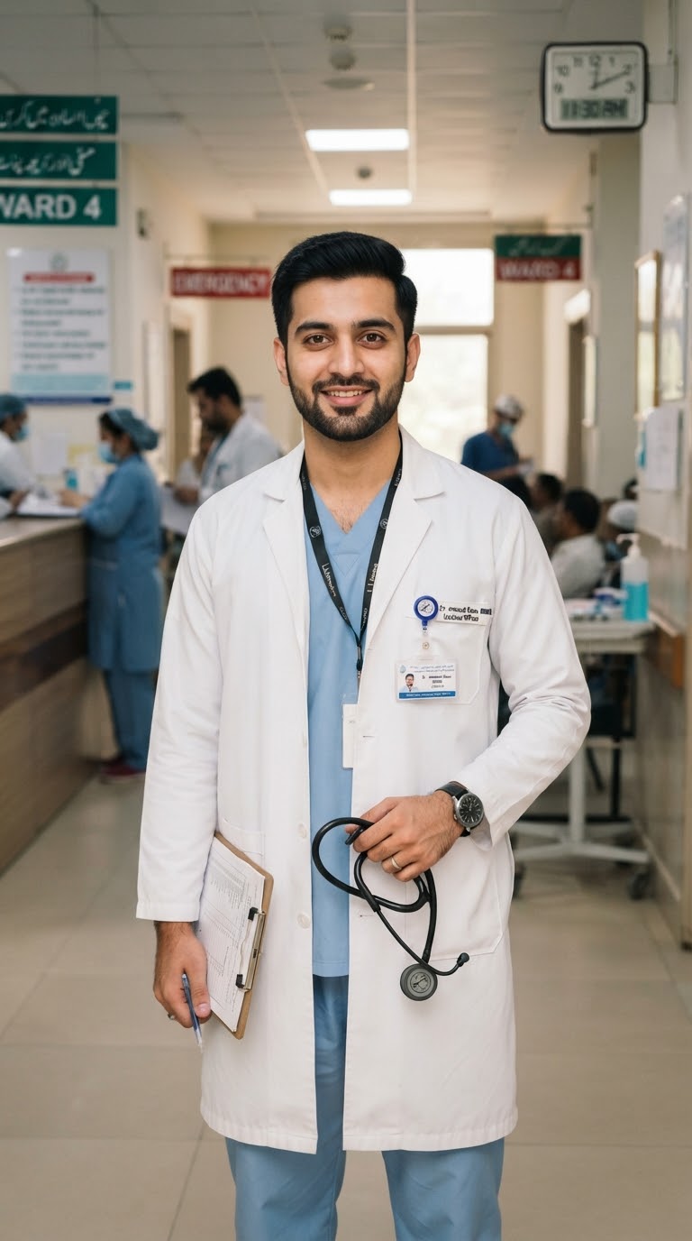 Dr. Sameer, an AI character on folk
