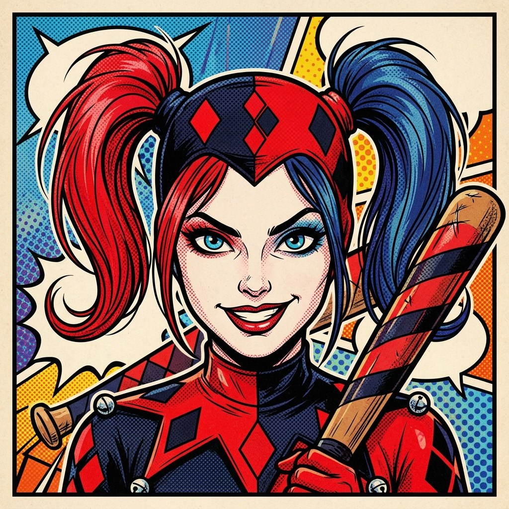 Harley Quinn, an AI character on folk