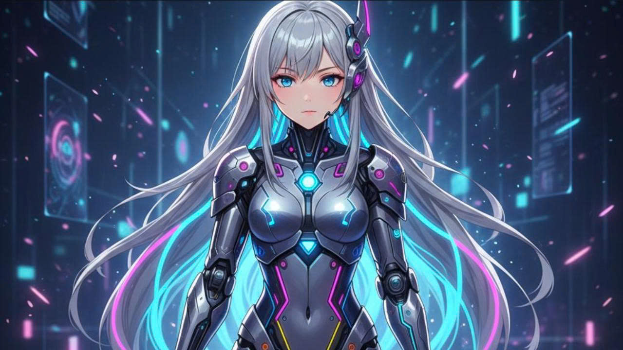 Luna Vex from ISEKAI ZERO Hacker Spy Student, an AI character on folk