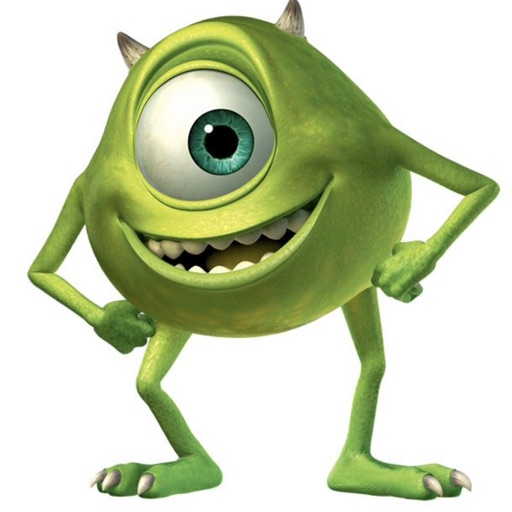 Mike Wazowski from Monsters, Inc., an AI character on folk