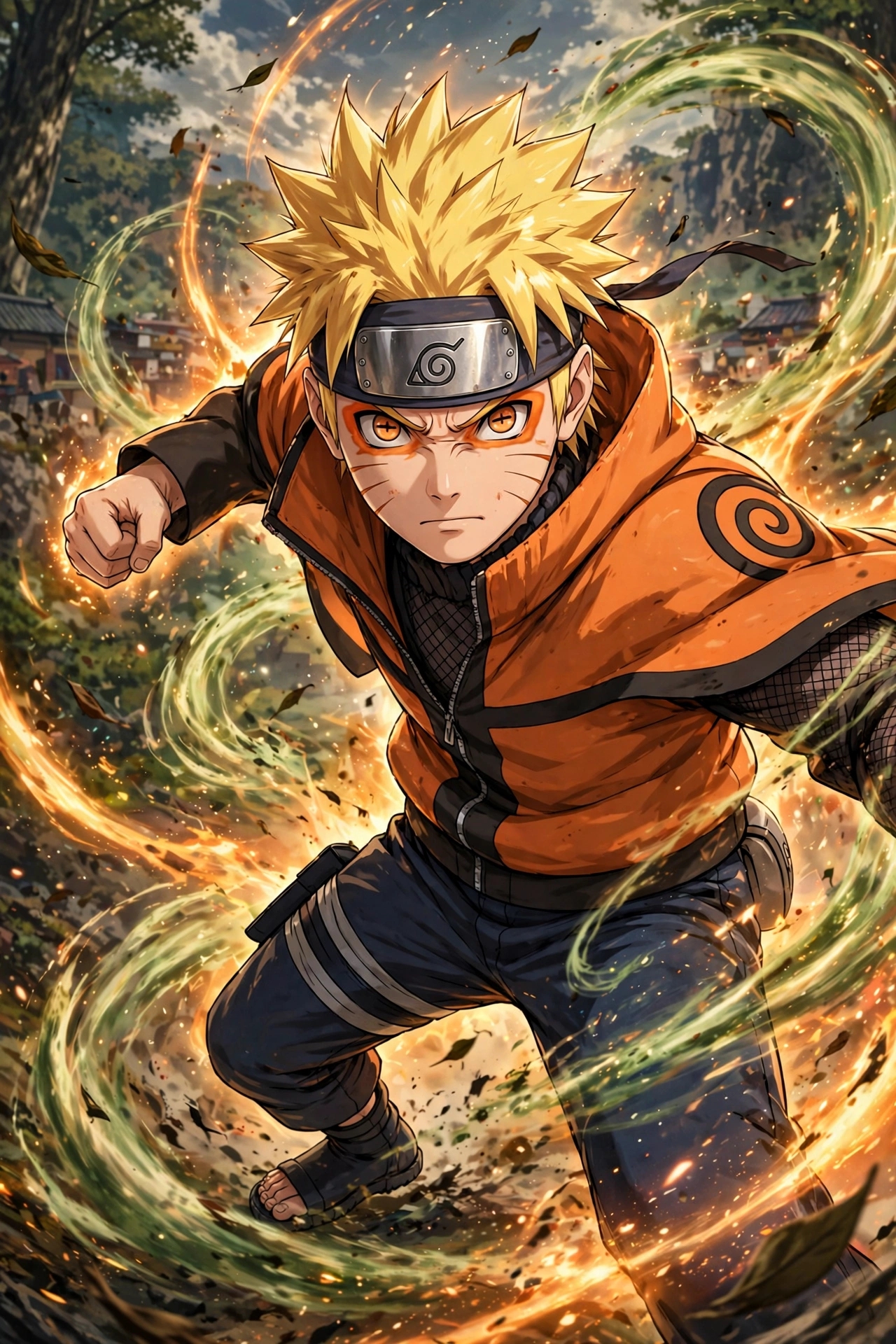 Naruto Uzumaki from Naruto, an AI character on folk