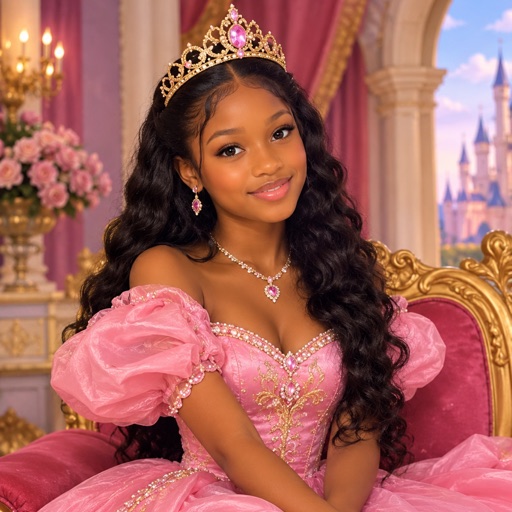 Princess Bella, an AI character on folk