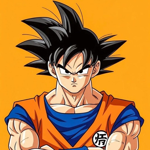 Son Goku from Dragon Ball, an AI character on folk